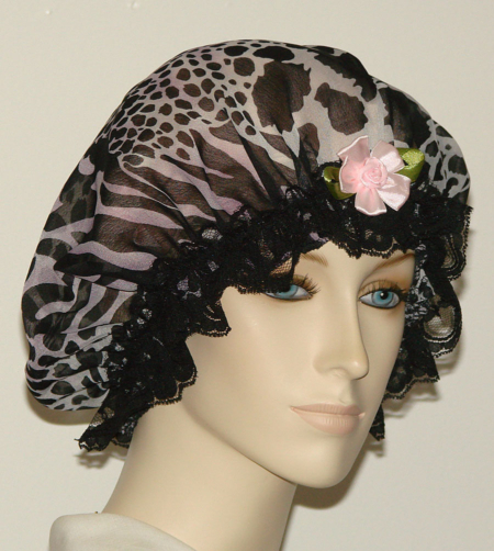 Big Cats Print Chiffon Hair Bonnet