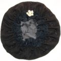 Black Chiffon Embroidered Hair Bonnet