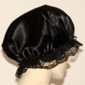 Black Satin Hair Bonnet