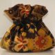 Brown Floral Jewelry Pouch Organizer