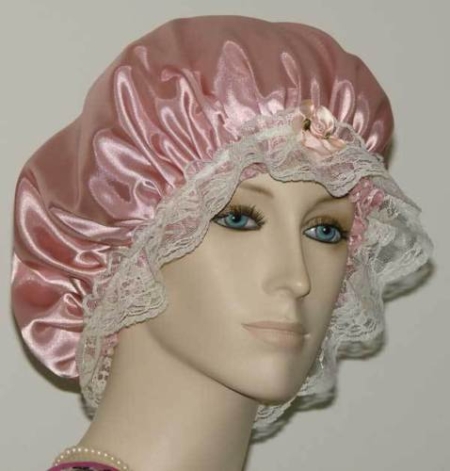 Dusty Rose Satin Hair Bonnet
