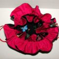 Red Floral Black Pouch Organizer