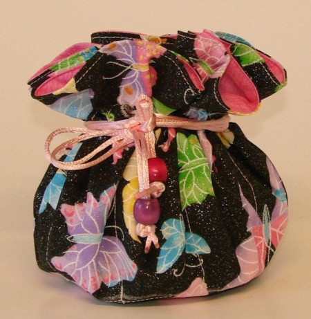 Glitter Butterflies Jewelry Pouch Organizer