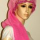 Gradient Pink Sheer Cotton Long Bonnet