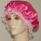 Hot Pink Satin Hair Bonnet