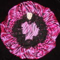 Tiger Fur Print Hot Pink Hair Bonnet
