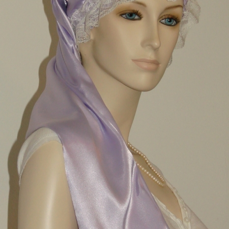 Lavender Long Hair Bonnet