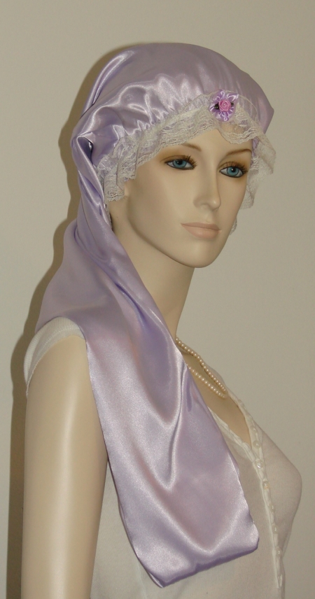 Lavender Long Hair Bonnet