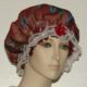 Dark Red Silk Hair Bonnet