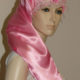 Pink Satin Long Hair Bonnet