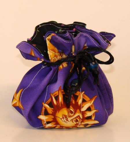 Sun Star Moon Purple Jewelry Pouch Organizer