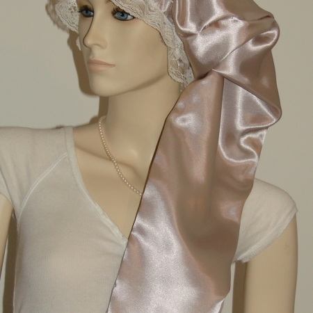 Taupe Long Hair Bonnet