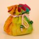 Multi-color Tie Dye Embroidered Jewelry Pouch Organize