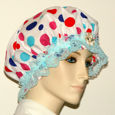 Polka Dots Cotton Hair Bonnet