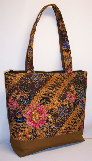 Batik Print Brown Tote Bag – PaulJulia_Designs