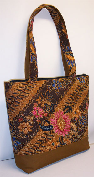Batik Print Brown Tote Bag – PaulJulia_Designs