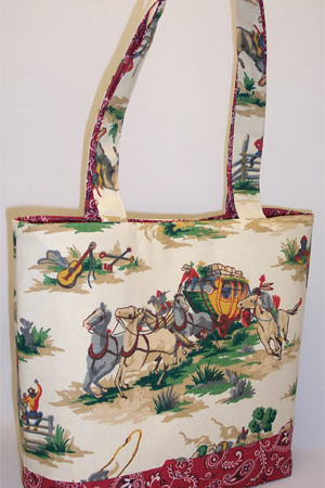 Wild West Cowboy Print Bag