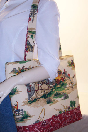 Wild West Cowboy Print Bag