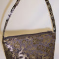 Brown Brocade Silk Handbag