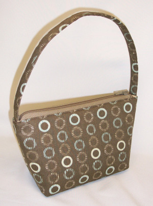 Dark Retro Circles Handbag