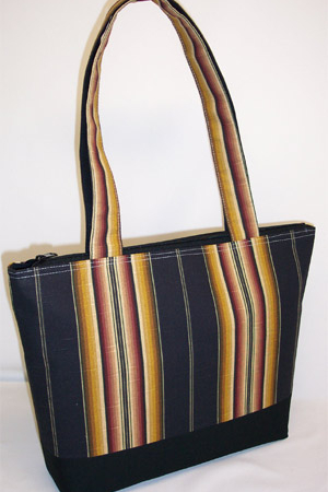 Multi Dark Striped Print Bag