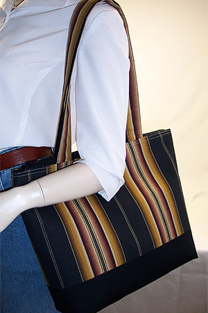 Multi Dark Striped Print Bag