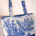 Country Life Navy Toile Bag