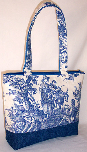 Tote Bag / Navy Toile