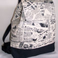 Newspaper Print Collage Backpack