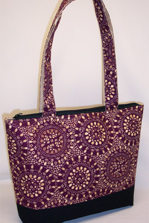 Plum Burst Circle Pattern Purse