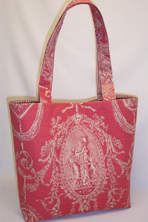 Jardin Rustic Red Toile Bag