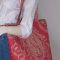 Jardin Rustic Red Toile Bag