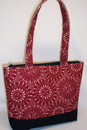 Dark Red Burst Circle Pattern Purse