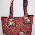 Paisley Dark Red Tote Bag