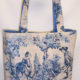 Garden Scene Toile Tote Bag