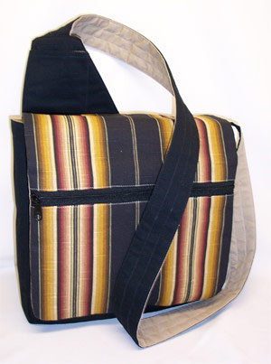 Dark Stripes Messenger Bag
