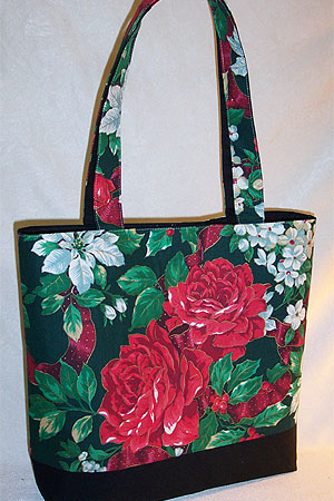 Holidays Floral Print Tote Bag