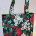 Holidays Floral Print Tote Bag