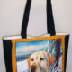 Yellow Lab Dog Print Tote Bag